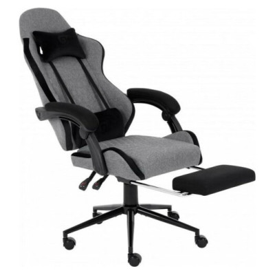 GT Racer X-2324 Fabric Gray/Black Suede