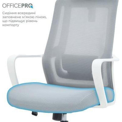 OfficePro Harmony OC310-W-LG-LG White/Light Gray