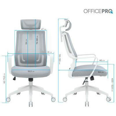 OfficePro Harmony OC310-W-LG-LG White/Light Gray