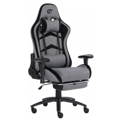 GT Racer X-2534-F Fabric Gray/Black Suede