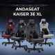 Anda Seat Kaiser 3E XL Gray Fabric (AD23YC-XL-09-G-CF-G01)