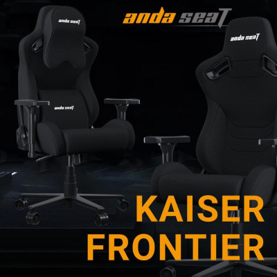 Anda Seat Kaiser Frontier XL Black Fabric (AD12YXL-17-B-F-B02)