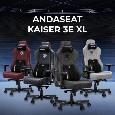 Anda Seat Kaiser 3E XL Fabric Dark Gray (AD23YC-XL-09-GB-CF-G01)