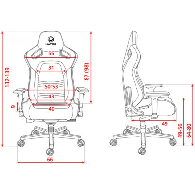 Hator Arc Fabric Jet black (HTC-982)