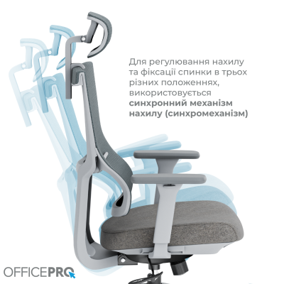 OfficePro Elegant OC600-G-DG-DG Gray/Dark Gray