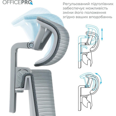 OfficePro Elegant OC600-G-DG-DG Gray/Dark Gray