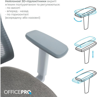 OfficePro Elegant OC600-G-DG-DG Gray/Dark Gray