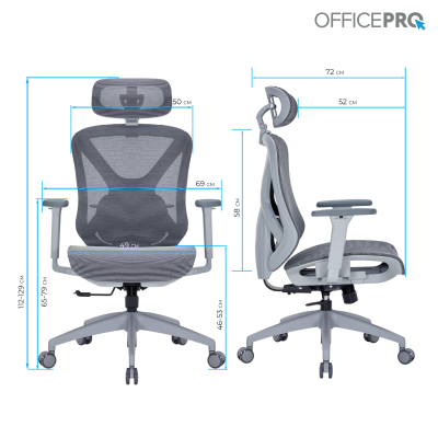 OfficePro Atlas Gray/Dark Gray (OC630-G-DG-DG)