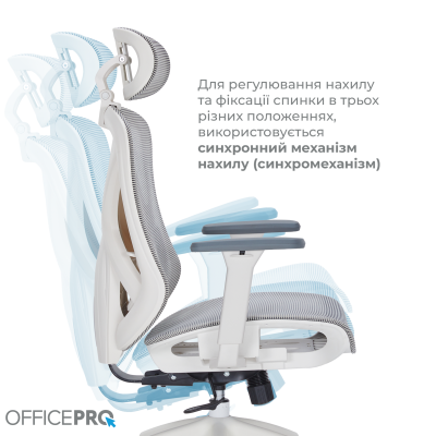 OfficePro Atlas White/Light Gray (OC630-W-LG-LG)