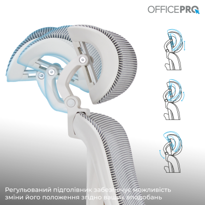 OfficePro Atlas White/Light Gray (OC630-W-LG-LG)