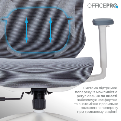 OfficePro Atlas White/Dark Gray (OC630-W-DG-DG)