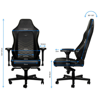 Noblechairs Hero PU leather black/gold (NBL-HRO-PU-GOL)