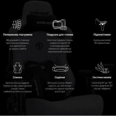 Anda Seat Kaiser 3 Pro XL Black Fabric (AD12YDC-XL-01-B-CF-B02)