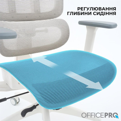 OfficePro Skyline OC680-W-LG-LG White/Light Gray