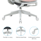 OfficePro Elite OC950GLP Gray/Light Pink