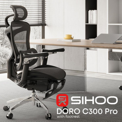 Sihoo Doro C300 Pro Footrest Mesh Black (Doro-C300-Pro-M101-JT)