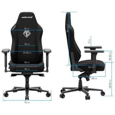 Anda Seat Phantom 3 XL Fabric Dark Gray (AD18XL-52-GB-F-G01)