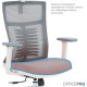 OfficePro Balance OC550-W-DG-OR White/Dark Gray/Orange