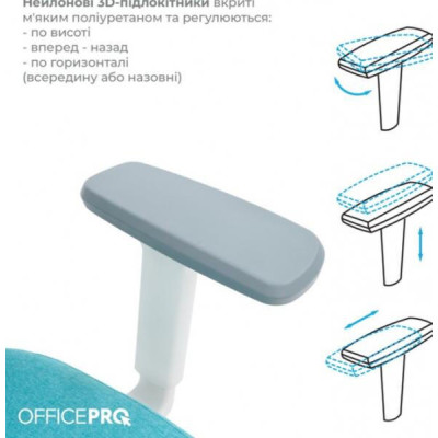 OfficePro Balance OC550-W-DG-BL White/Dark Gray/Blue