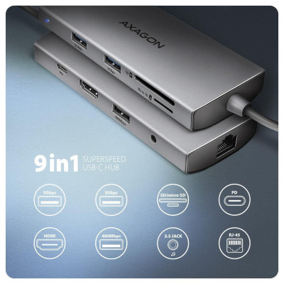 AXAGON HMC-8HLSA Grey
