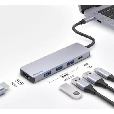 Proove Iron Link 5 in 1 Hub Silver (HBIL00010604)