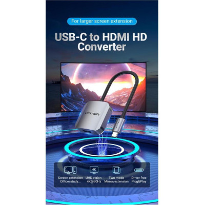 Vention USB-C to HDMI Grey (TDEHB)
