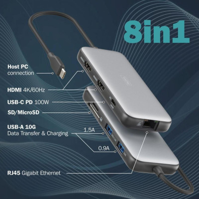 Digitus USB-C 8-port Docking Station (DA-70915)