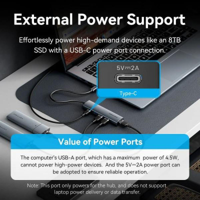 Vention 5 Port Black (TGZHB)