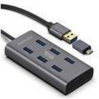Promate USB hub EZHub-7 grey (ezhub-7.grey)