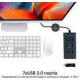 Promate USB hub EZHub-7 grey (ezhub-7.grey)