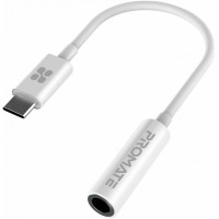 Promate AuxLink-C USB type C - AUX 3.5 мм 0.2 м White (auxlink-c.white)
