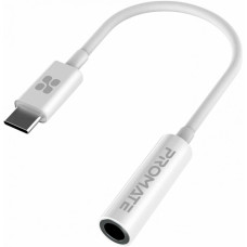 Promate AuxLink-C USB type C - AUX 3.5 мм 0.2 м White (auxlink-c.white)