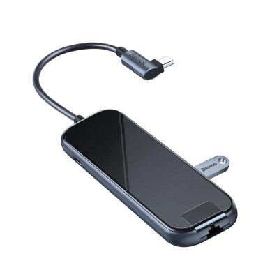 Baseus Multi-functional HUB (Type-C to 3xUSB3.0+HD4K+RJ45+PD) Deep gray (CAHUB-DZ0G)