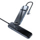 Baseus Multi-functional HUB (Type-C to 3xUSB3.0+HD4K+RJ45+PD) Deep gray (CAHUB-DZ0G)
