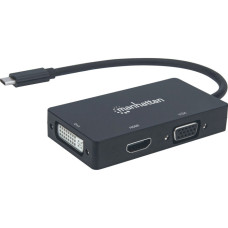 MANHATTAN USB3.1 Type-C - HDMI/DVI-I/VGA Black (152983)