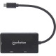 MANHATTAN USB3.1 Type-C - HDMI/DVI-I/VGA Black (152983)