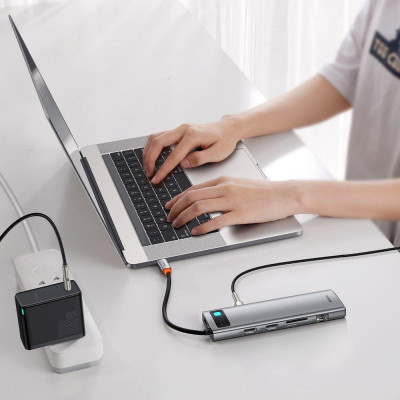 Baseus Metal Gleam Multi-functional 11-in-1 Gray (CAHUB-CT0G)