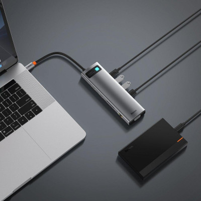 Baseus Metal Gleam Multi-functional 11-in-1 Gray (CAHUB-CT0G)