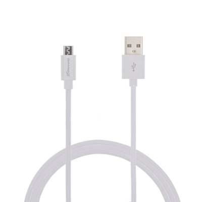 Grand-X USB - micro USB, Cu, 2.1A, White, 1.5m (PM015WS)