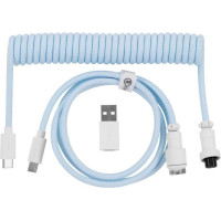 Keychron Coiled Aviator USB Type-A/USB Type-C to USB Type-C 1.36m Light Blue (CAB19_KEYCHRON)