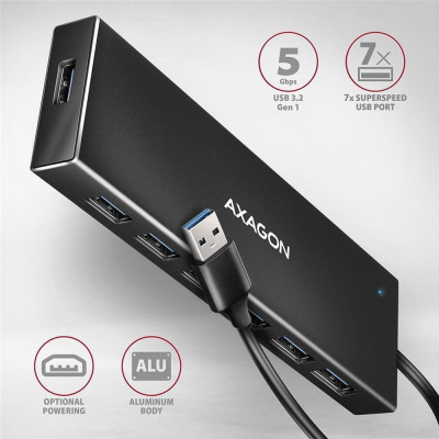 AXAGON HUE-F7A Black