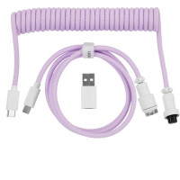 Keychron Coiled Aviator USB Type-A/USB Type-C to USB Type-C 1.36m Light Purple (CAB17_KEYCHRON)