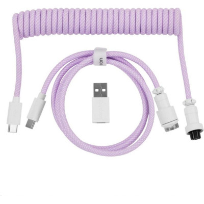 Keychron Coiled Aviator USB Type-A/USB Type-C to USB Type-C 1.36m Light Purple (CAB17_KEYCHRON)