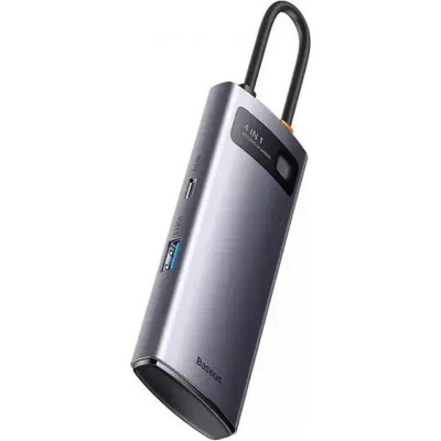 Baseus Metal Gleam Series 4-in-1 Multifunctional Type-C HUB Gray (WKWG070013)