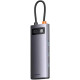 Baseus Metal Gleam Series 4-in-1 Multifunctional Type-C HUB Gray (WKWG070013)