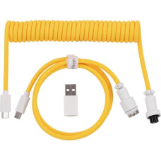 Keychron Coiled Aviator USB Type-A/USB Type-C to USB Type-C 1.36m Yellow (CAB16_KEYCHRON)