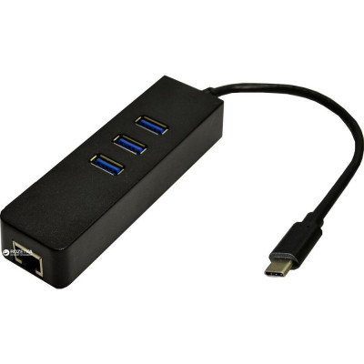 Dynamode USB-C 3.1 RJ-45 + 3-Port (USB3.1-TYPEC-RJ45-HUB3)