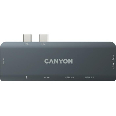 Canyon USB Type-C Multiport Docking Station 7-in-1 (CNS-TDS05B)