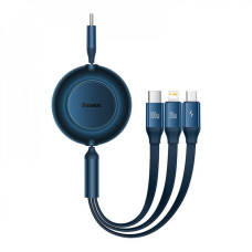 Baseus Bright Mirror 2 3-in-1 USB-C to USB-C/Lightning/Micro-USB 1.1m Blue (CAMJ010203)