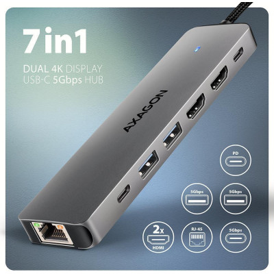 AXAGON HMC-7HX2 Grey